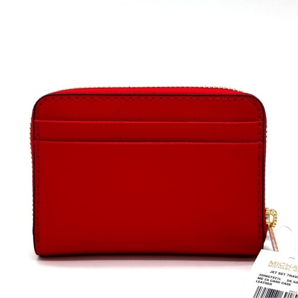 Michael Kors Medium ZA Card Case Wallet Dark Sangria (NWT) - Picture 6 of 8